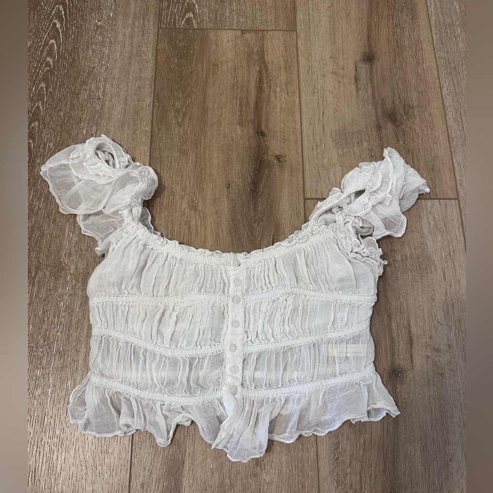 FREE PEOPLE cropped babydoll tank
